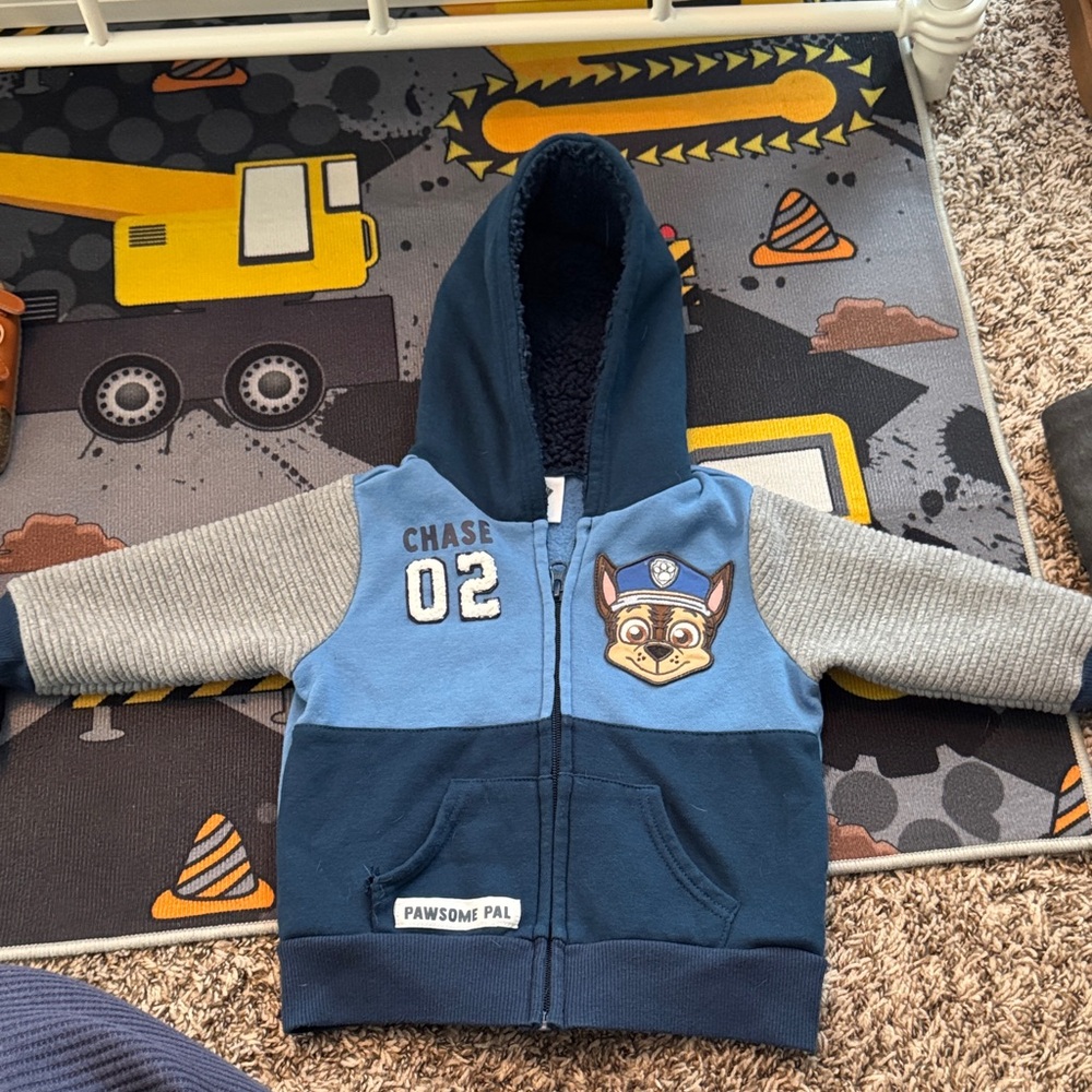 Paw Patrol Chase 02 Hoodie - Navy, Light Blue, and Gray